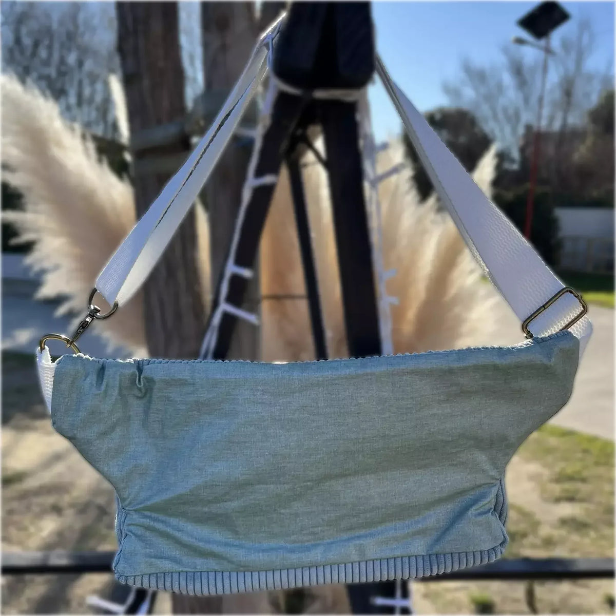 Sac banane mini Océan bleu ciel artisanal par CATASTROFF