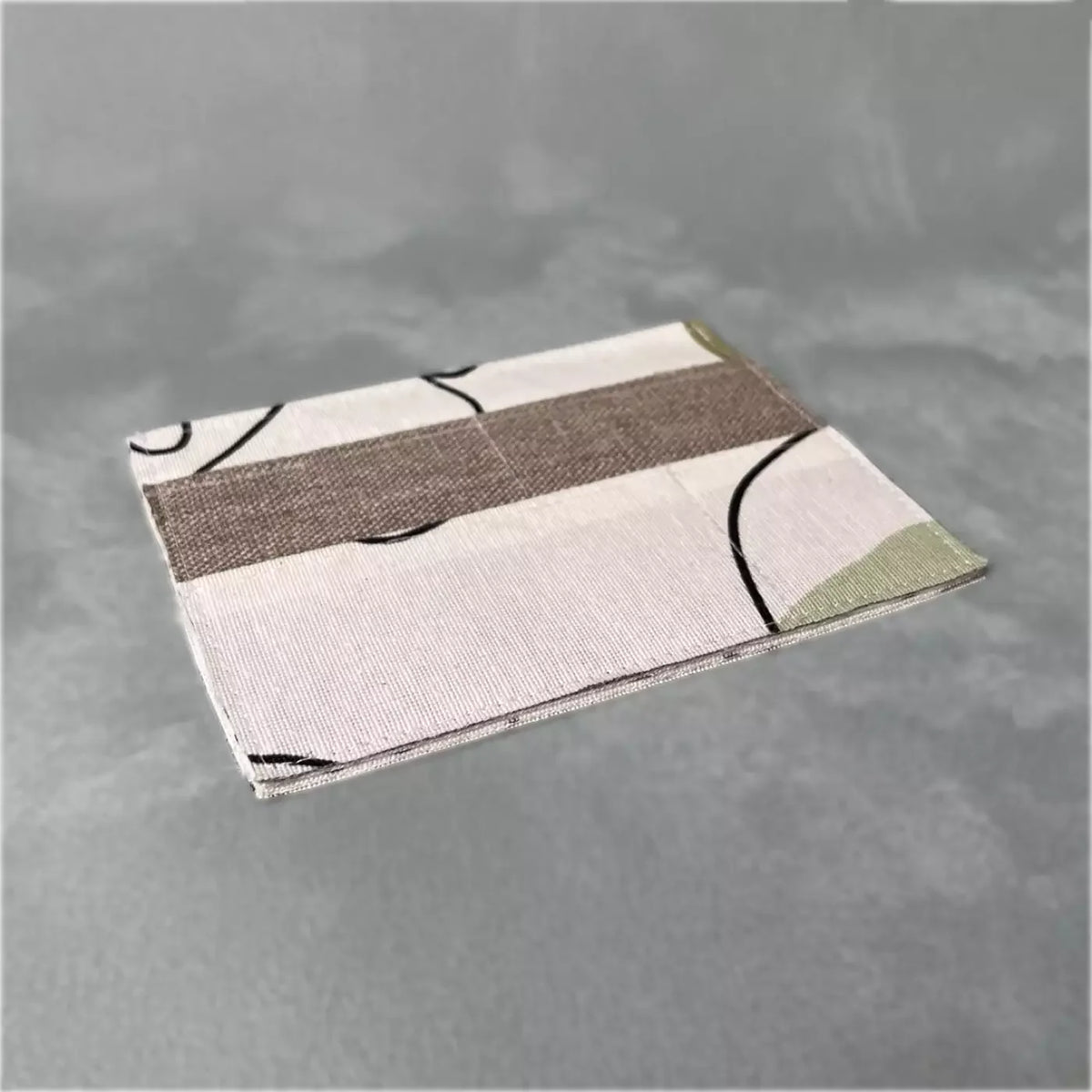 Porte-cartes Essentiel Slim CATASTROFF en tissu avec motif Multi Traits